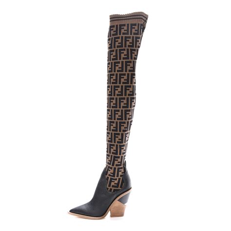 fendi boots cheap|fendi thigh high sock boots.